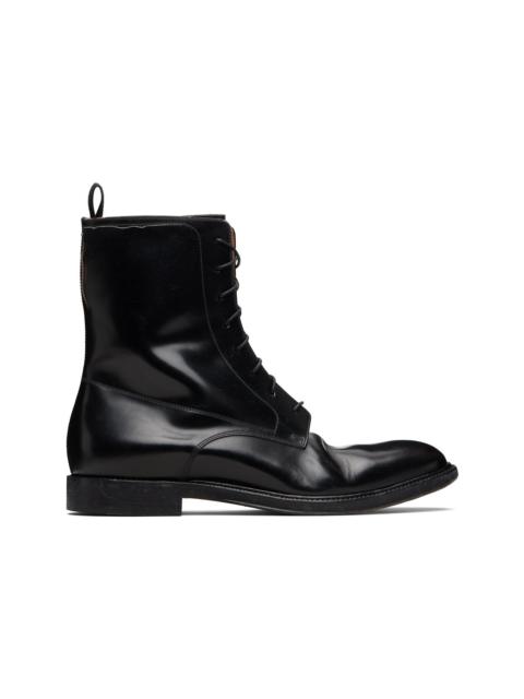 Maison Margiela Black Loved To Death Lace-Up Boots