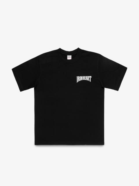 Iron Heart IHT-2601-BLK 7.5OZ PRINTED LOOPWHEEL CREW NECK T-SHIRT - BLACK
