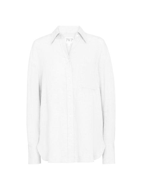 TWP Women's Big Joe​ Poplin Button-Front Shirt - White