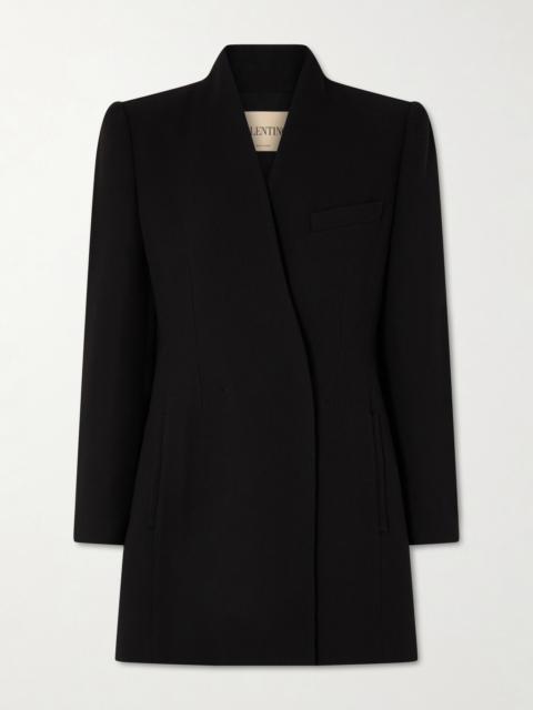 Valentino Double-breasted Wool-crepe Blazer