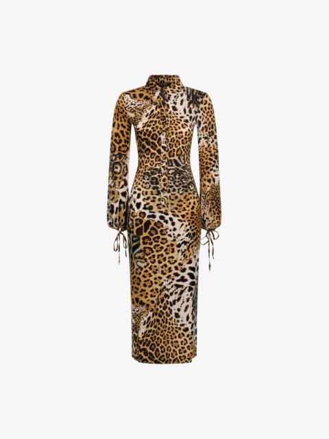 Leopard Print Midi Dress