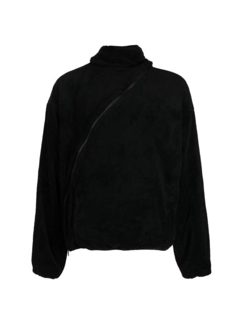 off-centre hooded jacket