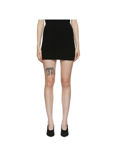 WARDROBE.NYC Black Cotton Miniskirt