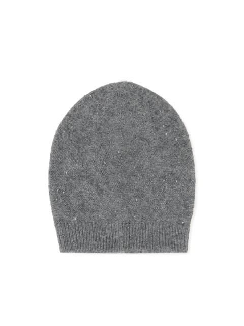 FABIANA FILIPPI sequin-embellished ribbed-knit beanie hat