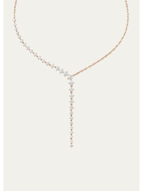 MELISSA KAYE 18K Rose Gold Aria Cascade Necklace with Diamonds