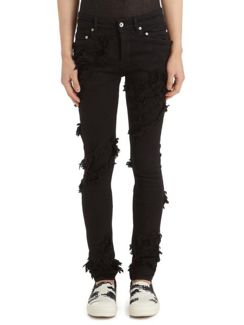 Rick Owens DRKSHDW RICK OWENS DRKSHDW Distressed Skinny Jeans Black