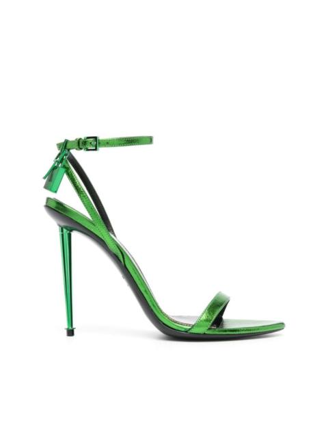 TOM FORD Padlock 120mm metallic-leather sandals
