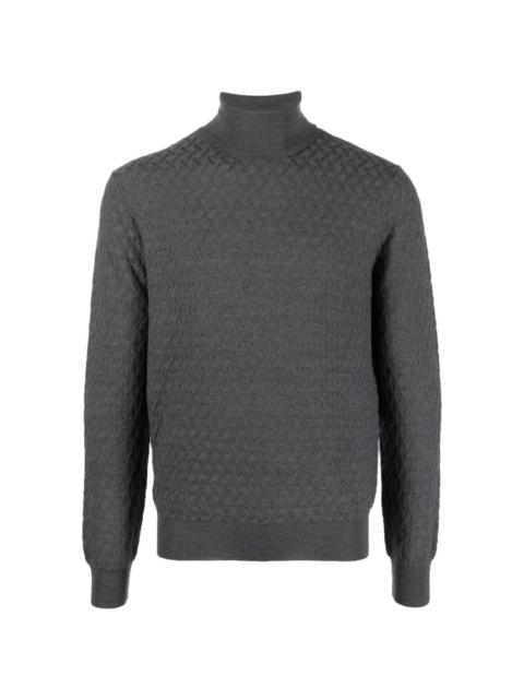 Canali roll-neck knit jumper