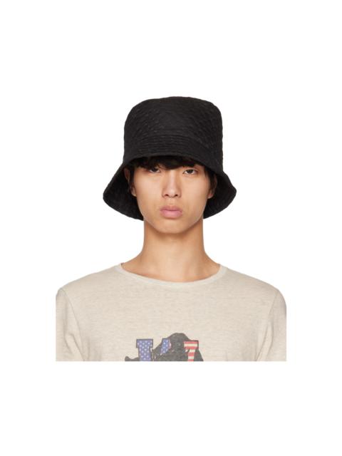 Engineered Garments Black Graphic Bucket Hat