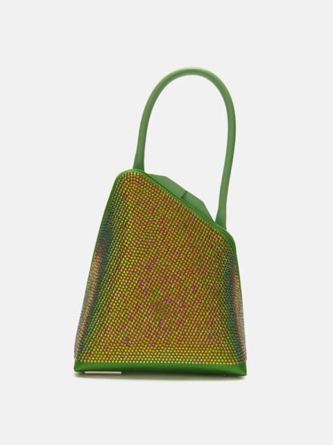 THE ATTICO ''SUNSET'' CRYSTAL AND LIME SHOULDER BAG