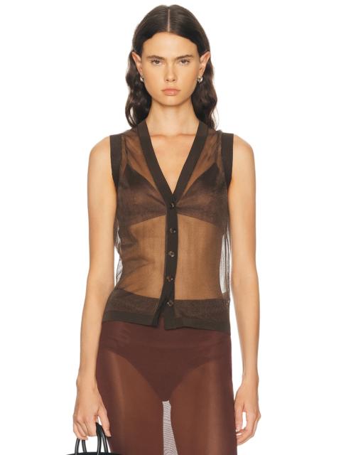 RENGGLI Sheer Knit Vest