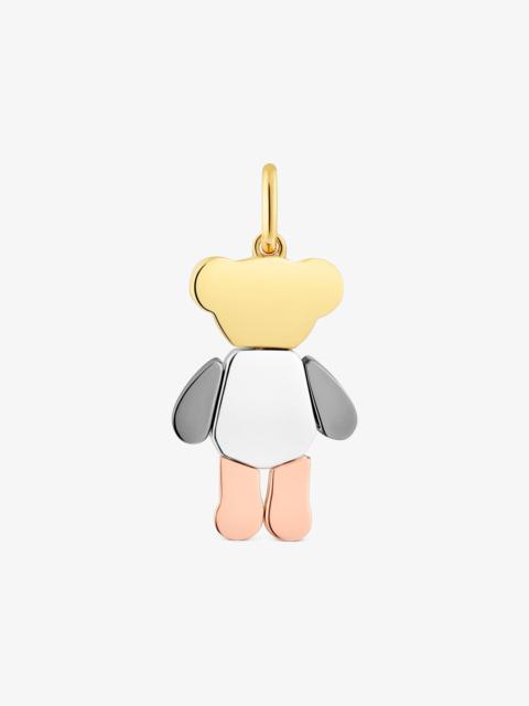 TOUS Tricolored silver bear Pendant Teddy Bear