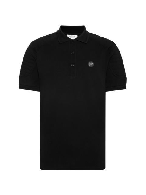 PHILIPP PLEIN logo-appliquÃ© cotton polo shirt