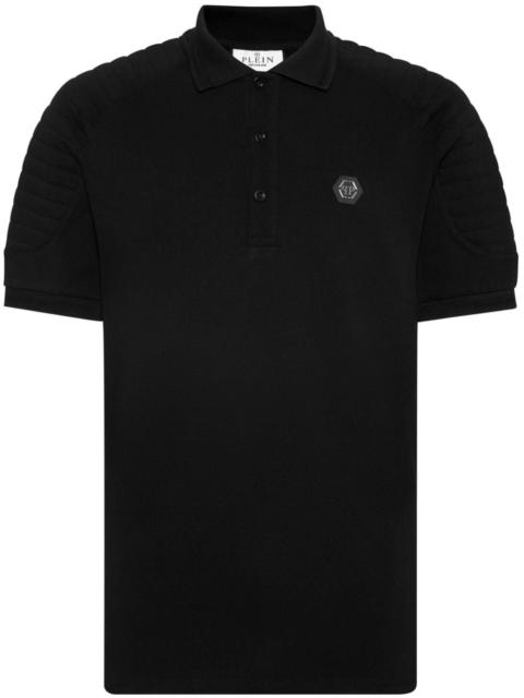 PHILIPP PLEIN logo-appliquÃ© cotton polo shirt