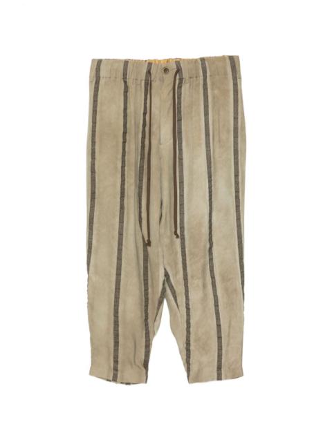 UMA WANG striped drawstring trousers