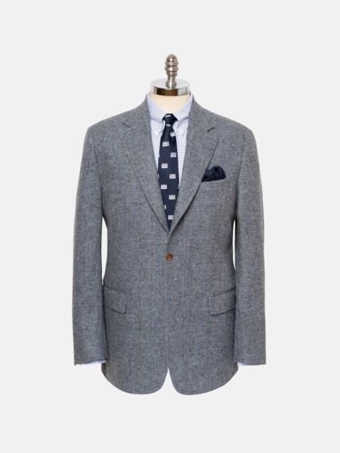 J. PRESS MADE-IN-CANADA GREY BARLEYBONE STRIPE IRISH TWEED SPORT COAT