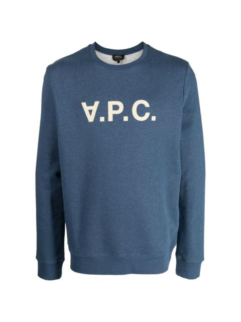 V.P.C. flocked-logo sweatshirt