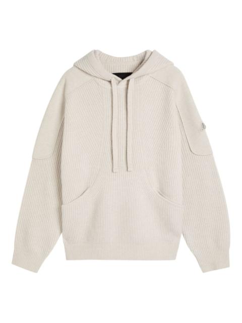 MOOSE KNUCKLES panelled wool hoodie