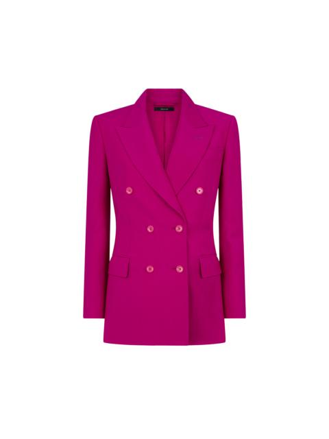 TOM FORD TAILORING WOOL AND SILK BLEND "WALLIS" DOUBLE BREASTED JACKET