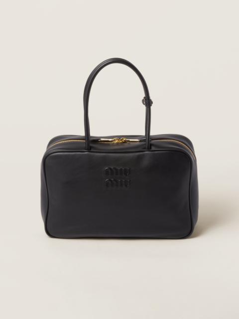 Leather top-handle bag