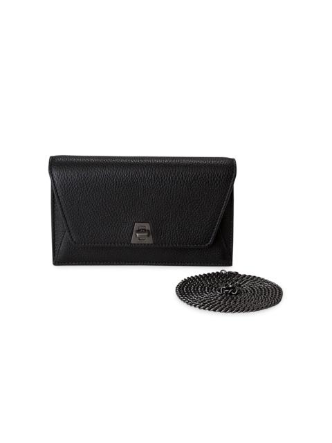 AKRIS Women's Mini Anouk Envelope Leather Crossbody Bag - Black