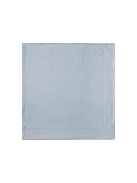 ELISABETTA FRANCHI logo-pattern frayed-edge scarf