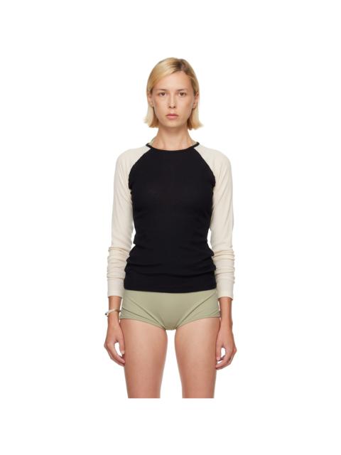 BASERANGE SSENSE Exclusive Black & Off-White Gene Long Sleeve T-shirt