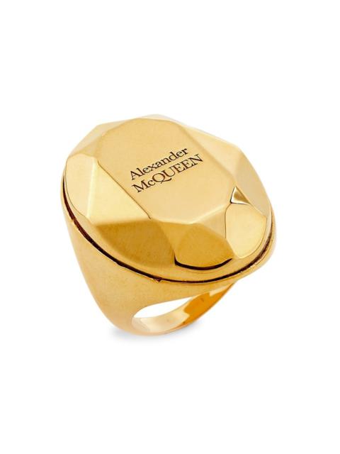 Alexander McQueen Goldtone Faceted Ring