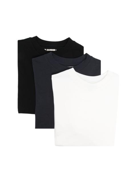 logo-patch cotton T-shirt (pack of three)