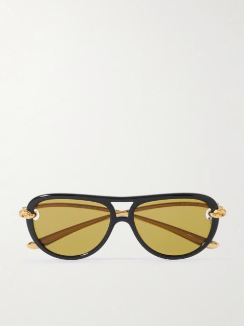 Bottega Veneta Aviator-Style Acetate Sunglasses