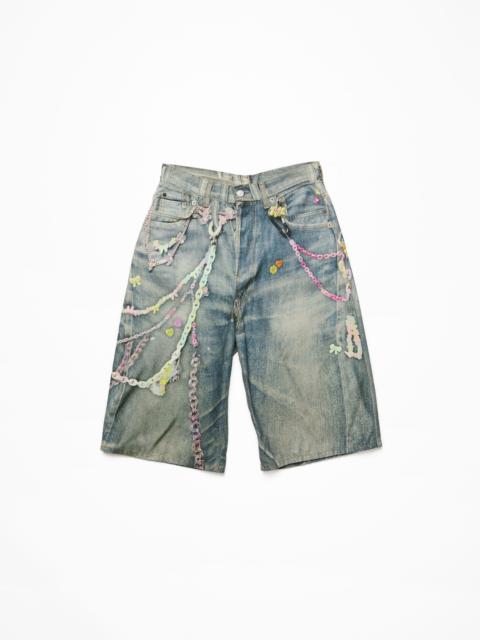 Acne Studios Denim shorts - loose fit - Mid blue