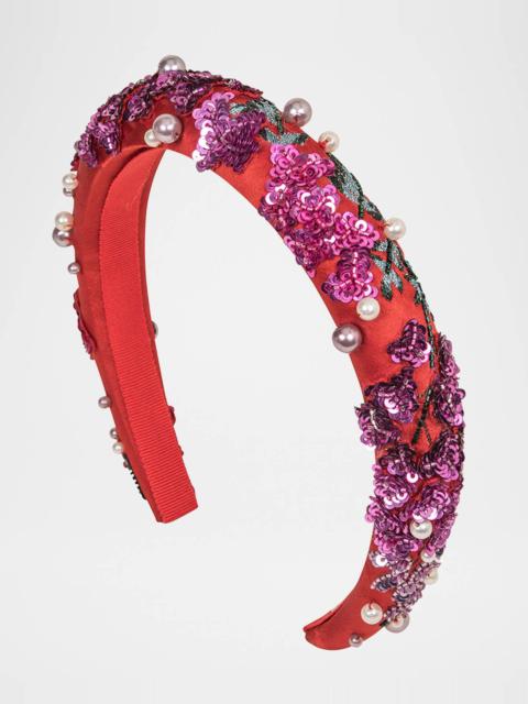 Jennifer Behr Rubina Pearly Embellished Headband