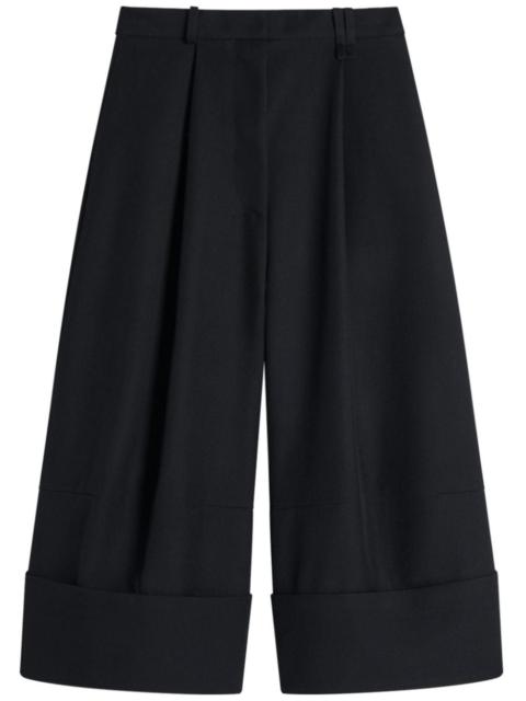 cropped sculpted trousers