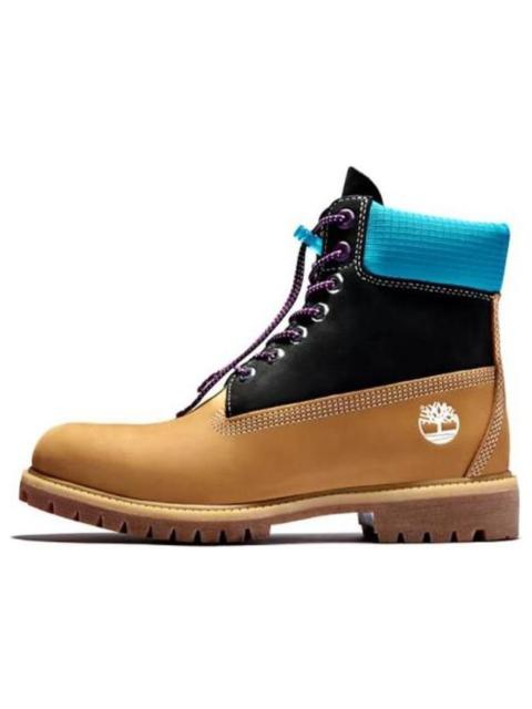 Timberland Timberland Premium 6 Inch Wide Fit Waterproof Boots 'Wheat Nubuck with Black and Blue Collar' A2N93W