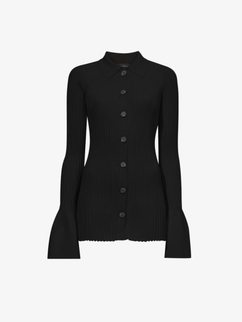 Proenza Schouler Rib Knit Collared Cardigan