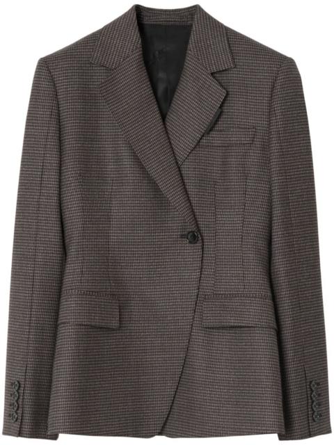 houndstooth double-breasted blazer