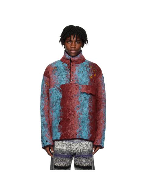 vitelli Red & Blue Striped Turtleneck
