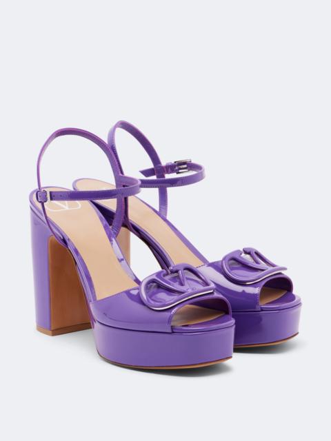 Valentino VLogo patent leather platform sandals