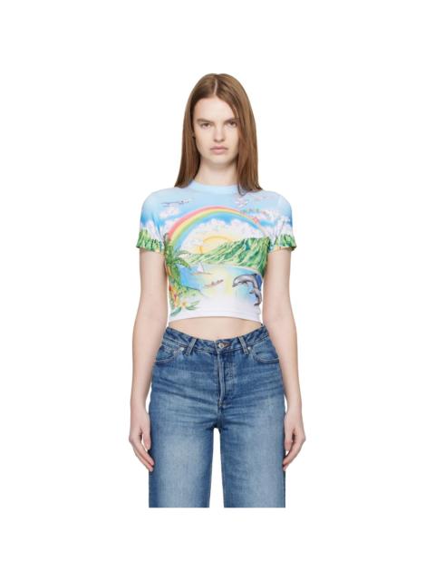 CASABLANCA Multicolor Cropped Baby T-shirt