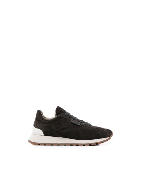 Brunello Cucinelli Monili-detail suede sneakers