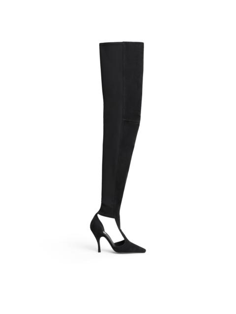 Alaïa CUT OUT KNEE BOOTS IN SUEDE