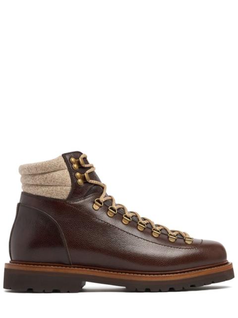 Brunello Cucinelli Lace-up leather hiking boots