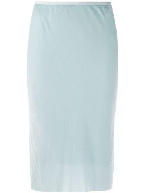 Helmut Lang textured high-waisted pencil skirt