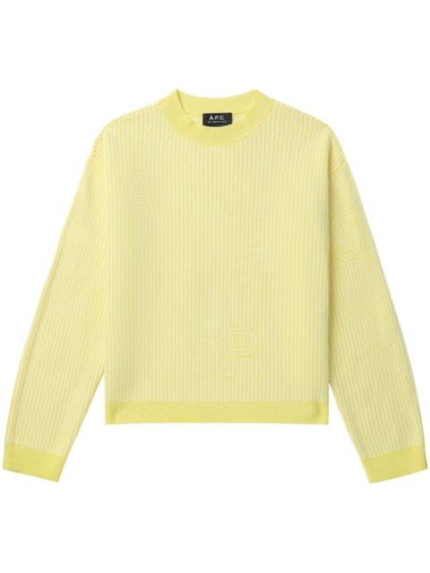 A.P.C. striped cotton jumper