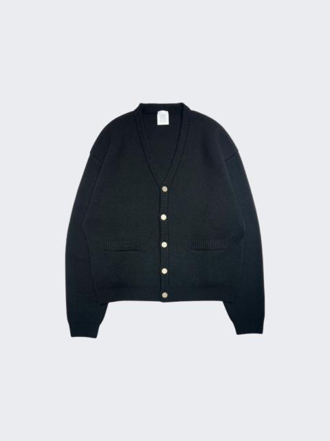 VETEMENTS Leather Crosses Cardigan Black