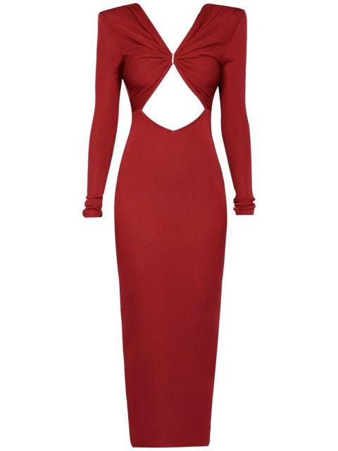 ALEXANDRE VAUTHIER Cutout viscose jersey midi dress