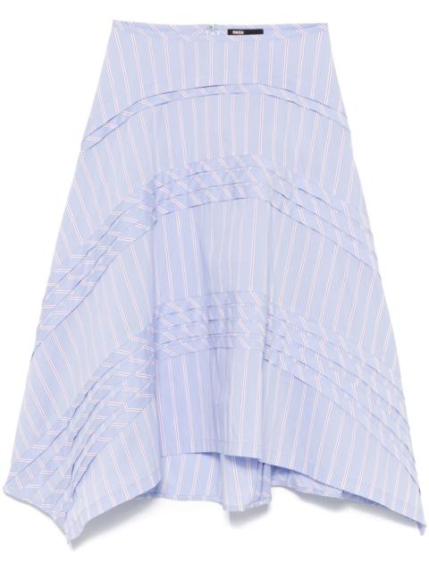 maje striped midi skirt