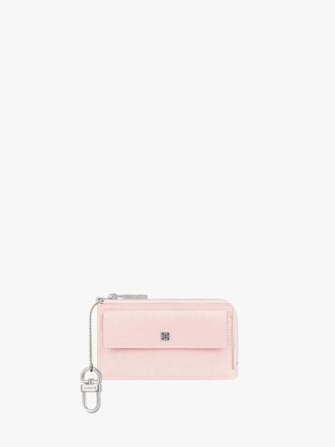 Givenchy 4G ZIPPED CARD HOLDER IN 4G LEATHER