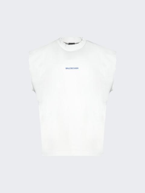 BALENCIAGA Sleeveless T-shirt Dirty White