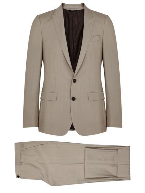 Martini-fit wool tuxedo suit